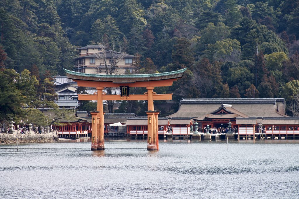 miyajime torii and temple
